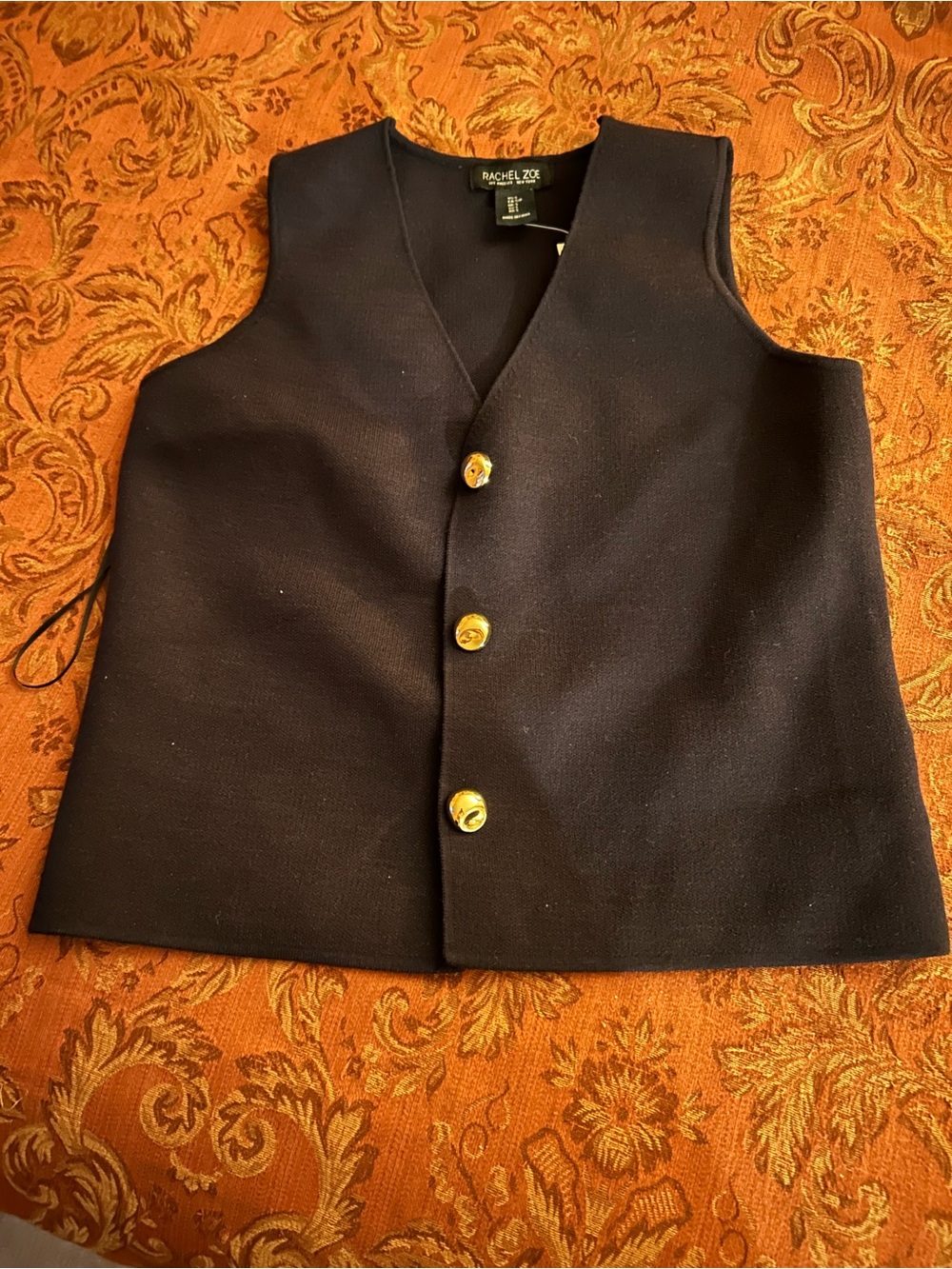 Rachel Zoe Black Knit Crewneck Top